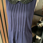 Loft  sleeveless blue and black shirt with color size small work attire Photo 0