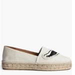 Zadig & Voltaire  Canvas Espadrille Slip on‎ Flat, Cream/Black, Size 11, NWOT Photo 11