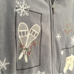 Croft & Barrow  Fleece Winter Jacket Women's Size XL Blue Gray Cottagecore‎ Snow Photo 1