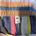 BP  Linen Blend‎ Multicolor Vertical Striped High Waist Pull On Shorts Size S Photo 6