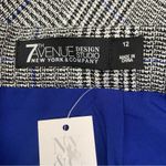 Houndstooth ruffle midi skirt Blue Size 12 Photo 4
