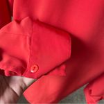 Rafaella  | Red Orange Oversized Button Down Blouse Sz 6 Photo 4