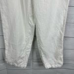 J.Jill Pure Linen Womens size XL Petite White 100% Linen Pull On Pants Pockets Photo 4