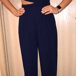 Showpo One Shoulder Navy Blue Cutout Jumpsuit Photo 0