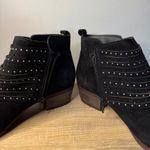 Lucky Brand  Belrose Black Suede Ankle‎ Booties 8.5W Studded Western Boho Chic Photo 7