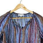 New directions Striped Peasant Top Womens S Blue Purple Boho Hippie Indie Sleaze Photo 2