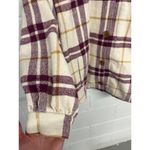 Ba&sh  Sz Medium Plaid Purple Yellow Cream Qetsia Wool Button Overshirt Shacket Photo 4