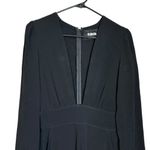 Reformation Mayhem Jumpsuit Black Lenzing Viscose Rayon Plunge Neckline Size 4 Photo 3