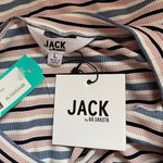 Jack by BB Dakota NWT Fasay Pink Striped Drop Sleeve Cropped Knit Top Photo 9