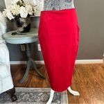 Anthropologie Maeve Red Bow Embroidered Midi Pencil Skirt Size M Photo 7