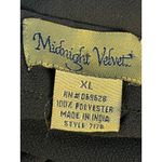VTG Midnight Velvet Cardigan XL Sheer Black Beaded Elegant Cocktail Party Formal Photo 5