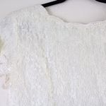Vintage 90s SL Fashions Cream Lace Black Babydoll Scalloped Dress Size 8 Photo 4
