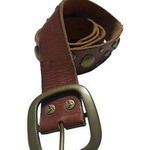America Eagle Studded Brown LeAther Belt 37 Photo 0