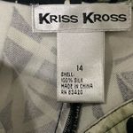 Green and Black Wide Leg Jumpsuit with Tropical Design Size 14 Photo 9