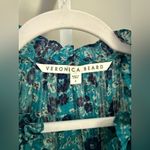 Veronica Beard  100% Silk Turquoise Multi Becky Dress 4 Photo 2