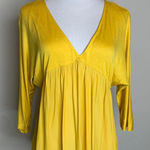 Forever 21 Gold  Flowy Babydoll Shirt Sz Small Photo 0