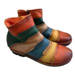 Handmade  Leather Retro Patchwork Seamed Ankle Boots, Sz EU 43 Photo 5