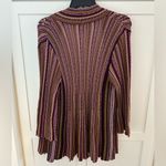 Vintage Sharon Young Purple and Green Striped Cardigan Size L Photo 6