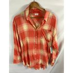 Abound NWT  Oversized plaid Haley Shirt Orange Size Medium Photo 1