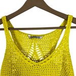 Stradivarius Tank Top Womens M Yellow Crochet Knit V-Neck Coastal Cowgirl Hippie Photo 1