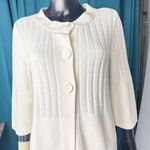 Willow Bay Button Front Cardigan Women's XL Cream Cotton Blend 3/4 Sleeve Photo 0