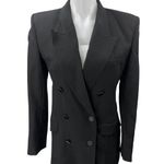 ZARA  Black Wool Double Breasted Long Sleeve Collar Button Blazer Coat Jacket XS Photo 0