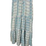 WARM Latitude Blue & White Short Sleeves Tie at Waist Flowy Maxi Dress Size M Size M Photo 7