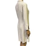 Bahar Linen 3 Quarter Sleeve Button Up Tapered Beaded Shirt Dress Womens 2 Blue Photo 4