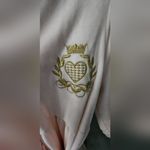 Juicy Couture NWT  Pink Gold Embroidered Tiered Ruffle Hooded 3/4 Sleeve Robe S Photo 3