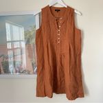Quince 100% European Linen Sleeveless Swing Dress in Terracotta Size Small Photo 2