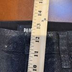 Paige Claudine Jeans Pants Sparkle Coated Womens 31 Black Flare Leg Glitter Photo 9