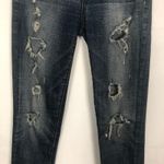 American Eagle  Mid Rise Distressed Dark Wash Jeans 0R Photo 2
