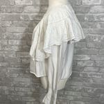 Love Sam White Ruffled Blouse with Flutter Sleeves Photo 2