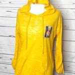 Color Story Key West Pineapple Yellow Burnout Lightweight Hoodie Top Small Pockets Photo 1