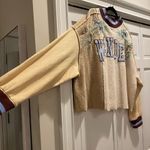 Free People Bali Day Dreams Wander Beaded Patchwork Crew Pullover Sweatshirt | M Photo 5