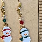 Christmas Holiday Snowmen Dangle Earrings Photo 2
