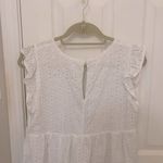 Mustard Seed Eyelet Ruffle Sleeve Romper in White Photo 8