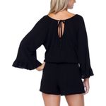 Raisin's  Juniors'‎ Solid Shoreline Cover-Up Romper Black Size Large NWT Photo 1