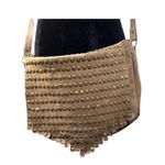 Via Mia Distressed Leather Brown Studded Crossbody Purse Photo 4