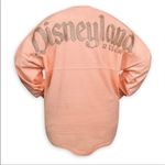 Disneyland Long Sleeve Spirit Jersey Oversized T-Shirt Peach Pink Gold Glitter Photo 7
