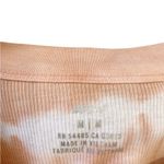 Aerie  Tie-Dye Sleeveless Ribbed Tank Top Peach and White Muscle Tank NWOT Photo 2