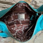 Kooba Vintage leather shoulder bag grommet purse teal blue y2k Photo 2