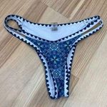 SheIn Blue and white paisley Sz XS print bikini bottoms thongs Photo 0