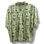 Hot Topic Outlander Womens Floral Woven Button-Up Shirt Blouse Green Print Fraser 2X Photo 2