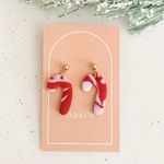 adri's Candy Cane Clay Earrings  Photo 0