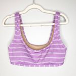 Madewell  Playa Nantucket Purple Striped Bathing Suit Top Large Photo 0