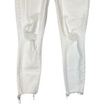 Paige White Verdugo Crop Cotton Blend Distressed Raw Hem Denim Jeans Women Sz 27 Photo 3