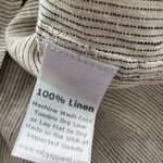 Esby apparel Linen popover Iris tunic blouse long sleeve Cloud pinstripe M Gray Size M Photo 7