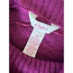 Y2K Candie’s sweater size XS stretchy fold over off shoulders long sleeve sequin Purple Photo 2