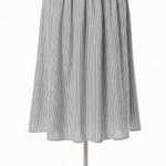 POL Women’s Striped Skirt S/M Gray And White Boho Festival Beach Photo 0